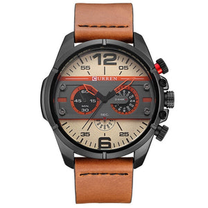 brownwrist watch